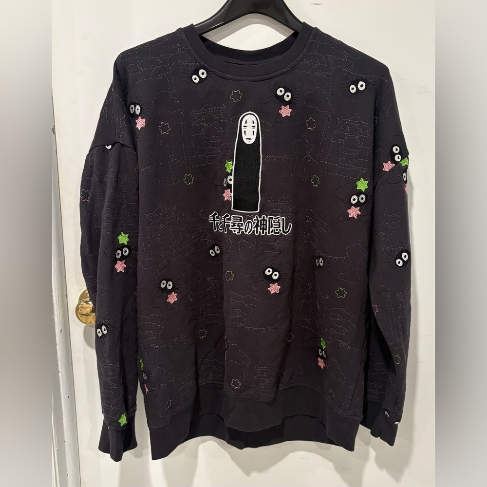 Her Universe Studio Ghibli® Spirited Away No-Face Embroidered Crewneck Large